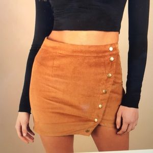 Toni Feeling Reckless Camel Corduroy Skirt